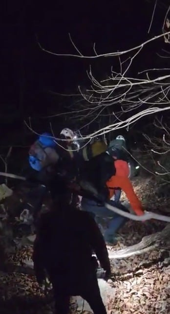 속초 설악산 잦은바위골 사고현장.(강원도소방본부 제공)