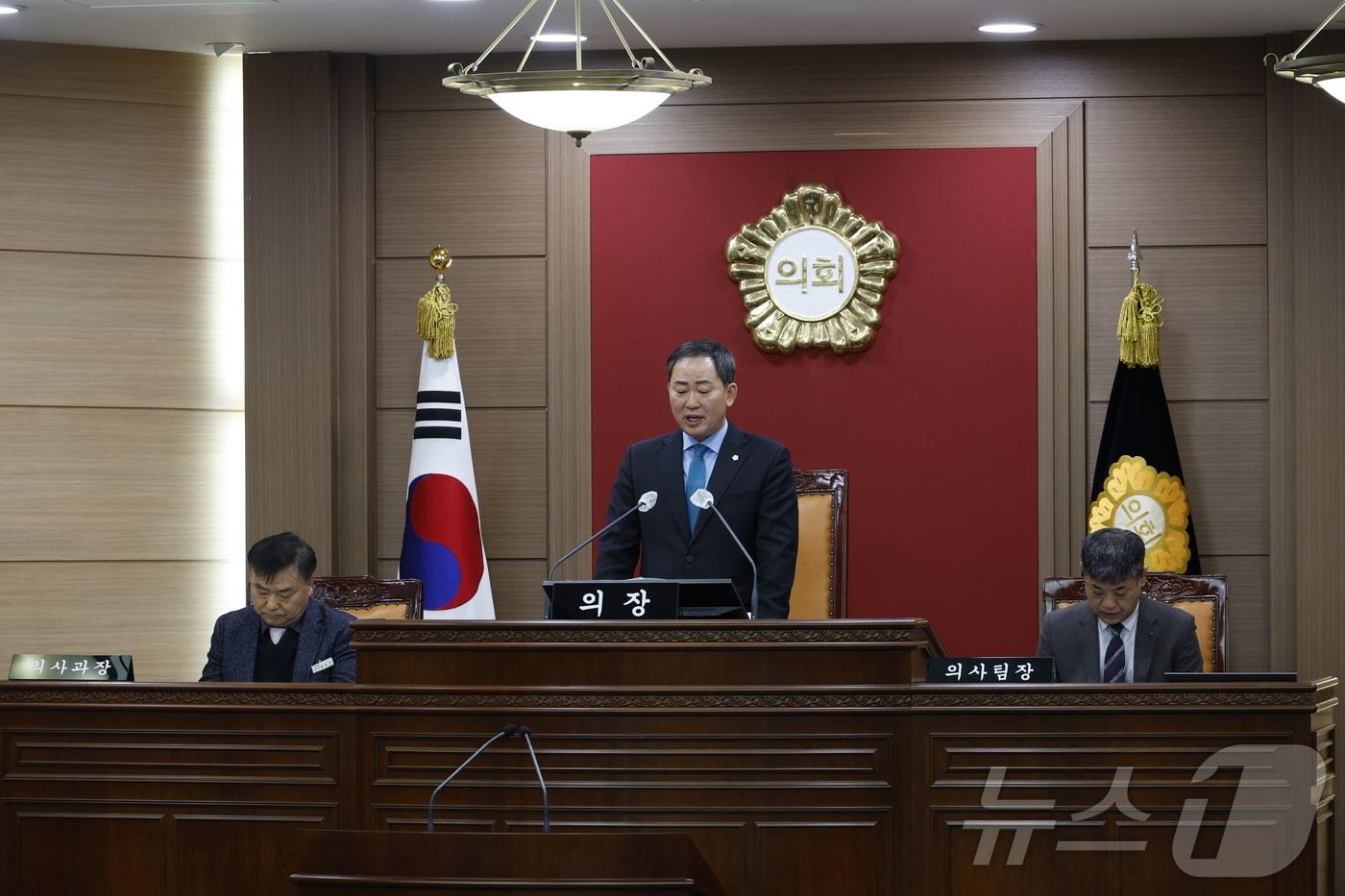 24일 전북자치도 임실군의회가 본회의를 열고 제343회 임시회를 폐회하고 있다.(의회제공)2025.1.24/뉴스1