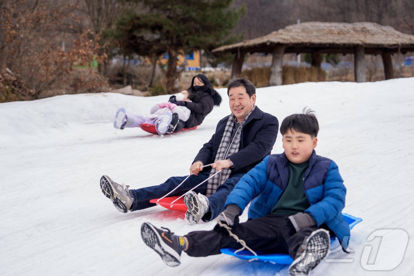 증평 민속체험박물관 눈썰매장/뉴스1