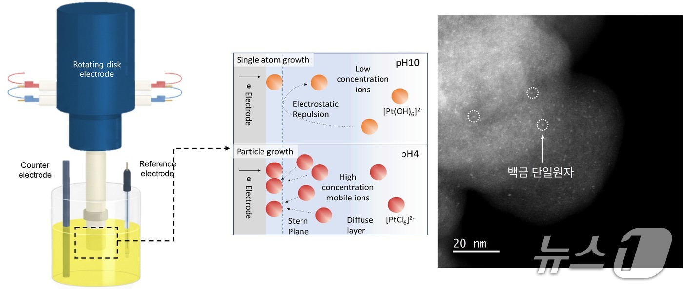 백금 단일원자 형성 및 구조 확인(한국연구재단 제공) /뉴스1