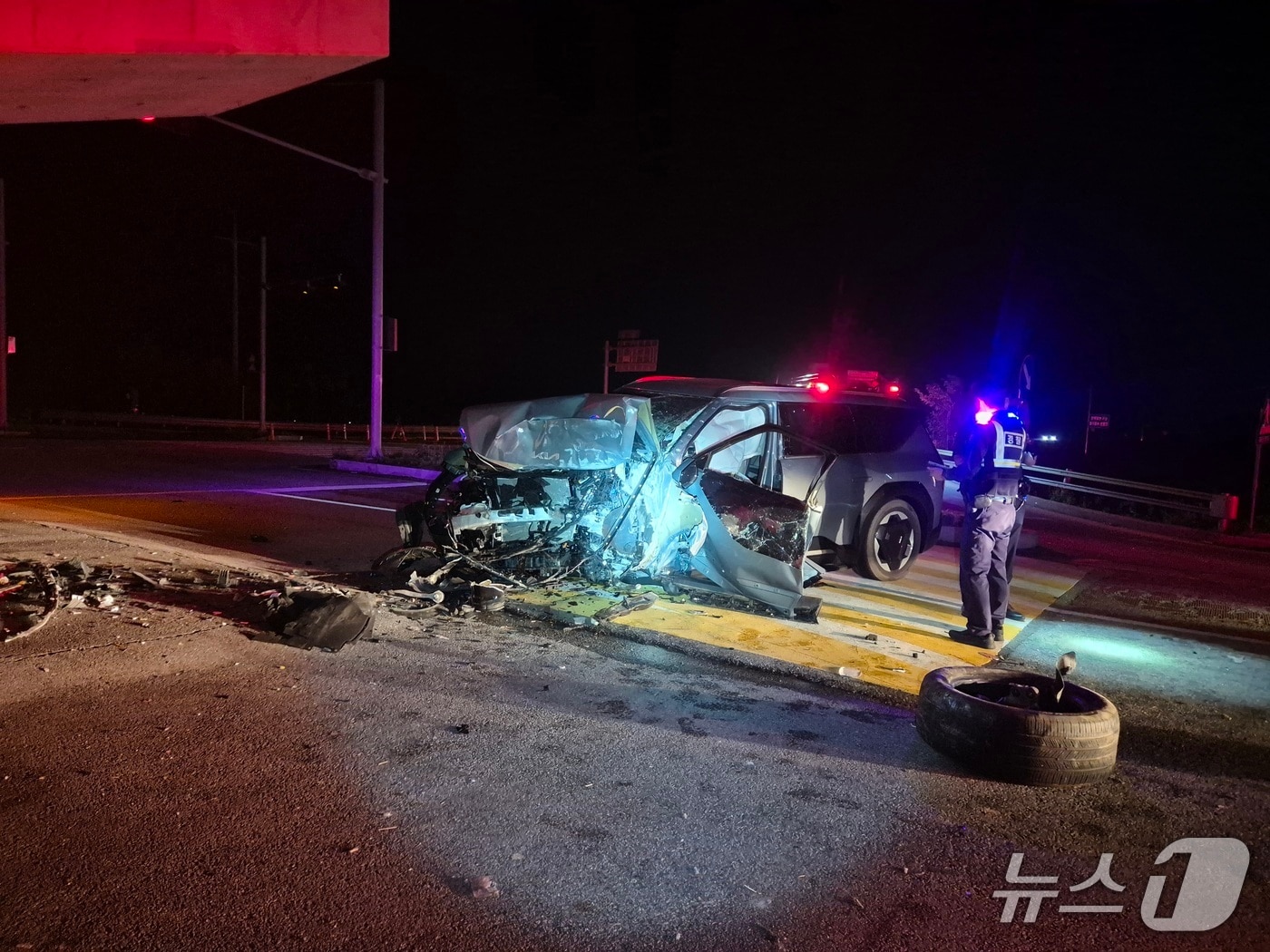 사고 현장 모습.(전북 소방 제공. 재판매 및 DB 금지)