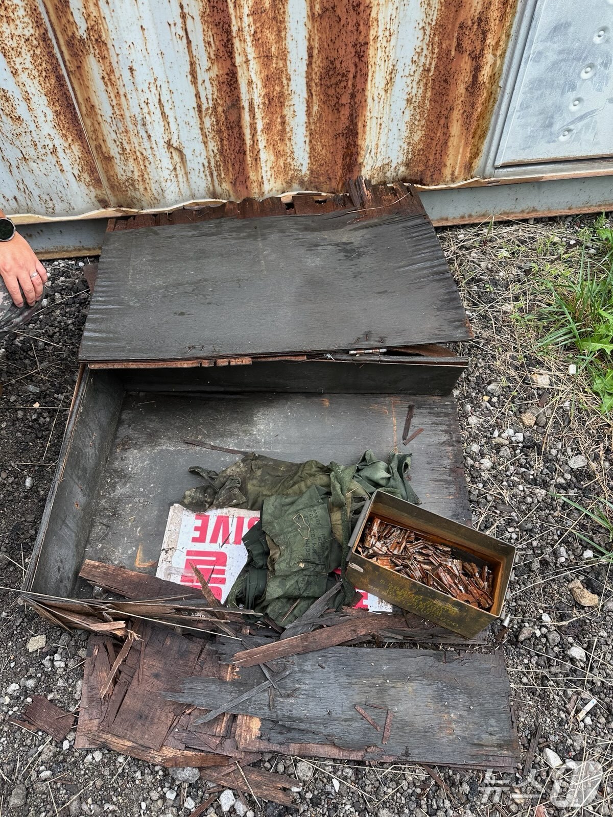 발견된 탄약박스(유용원 의원실 제공.재판매 및 DB금지)