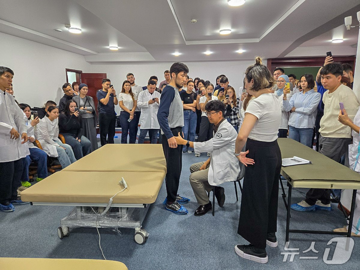 대전보건대학교가 최근 카자흐스탄 아스타나 메디컬 대학교&#40;Astana Medical University&#41;에서 현지 물리치료·재활치료 분야 인재 양성을 위한 교류 프로그램을 진행했다.&#40;대전보건대 제공.재판매 및 DB금지&#41;/뉴스1 