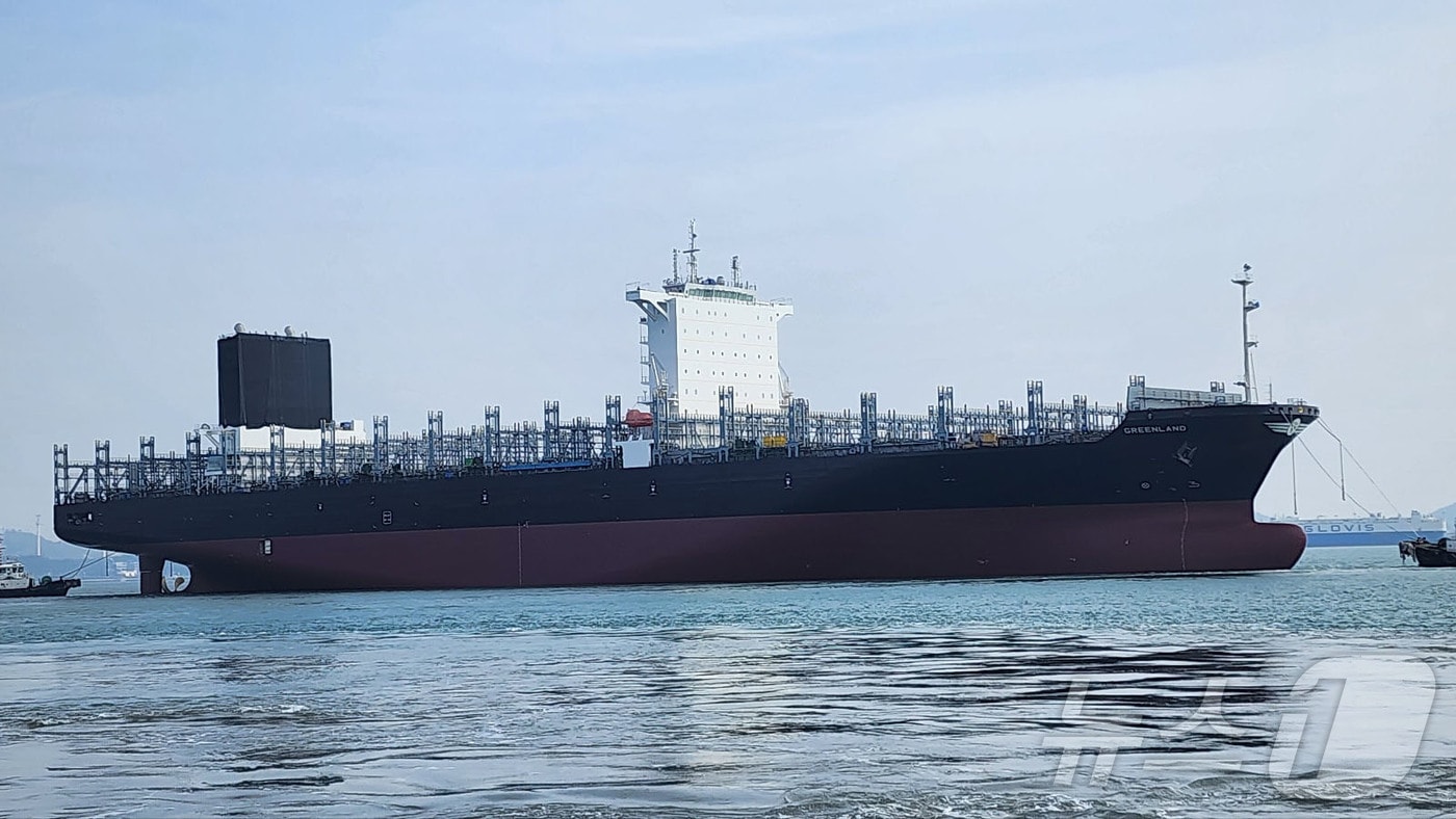 대한조선이 건조한 8000TEU급 중형 컨테이너선.(대한조선 제공, 재배포 및 DB 금지)2025.10.15/뉴스1