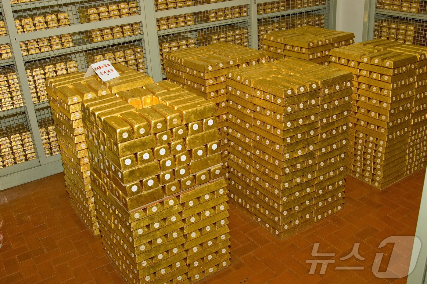 이탈리아 로마에 위치한 이탈리아은행의 금괴.  ⓒ 로이터=뉴스1 ⓒ News1 권영미 기자