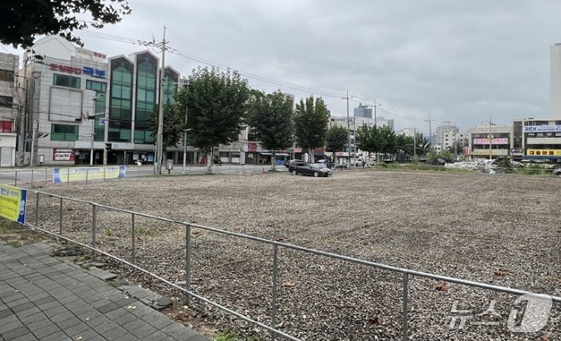 대전 한화생명볼파크 인근 공영주차장 조성 모습.(중구 제공. 재판매 및 DB금지)/뉴스1