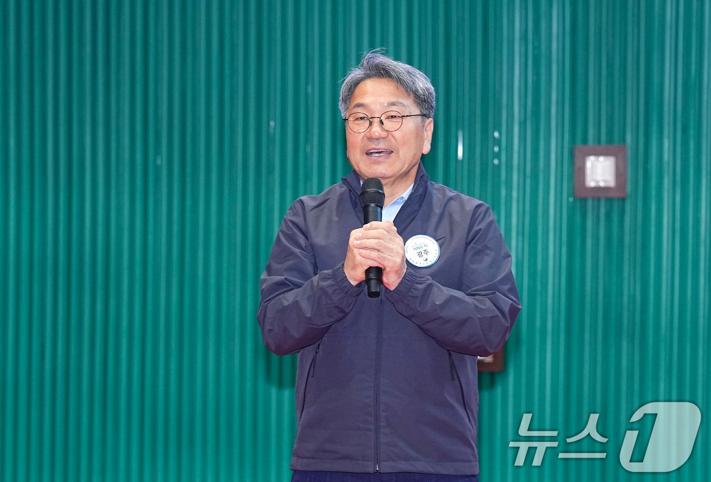 강기정 광주시장이 17일 오전 서구 장애인국민체육센터에서 열린 &#39;제45회 전국장애인체육대회 광주선수단 결단식&#39;에 참석해 격려사를 하고 있다.&#40;광주시 제공. 재판매 및 DB 금지&#41; 2025.10.17/뉴스1 ⓒ News1 박준배 기자