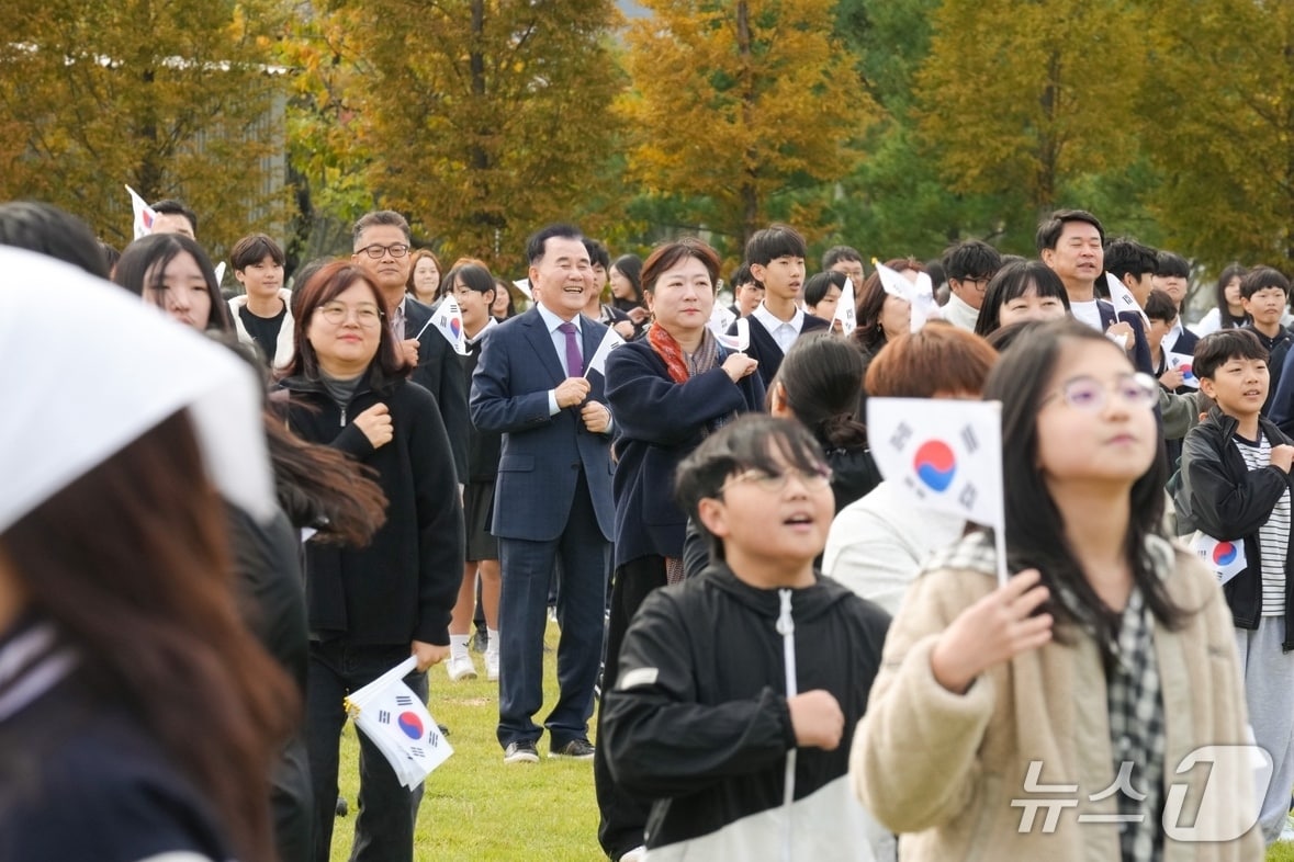  21일 충남교육청 야외무대에서 열린 독도한마당 행사. (충남교육청 제공, 재판매 및 DB금지) / 뉴스1