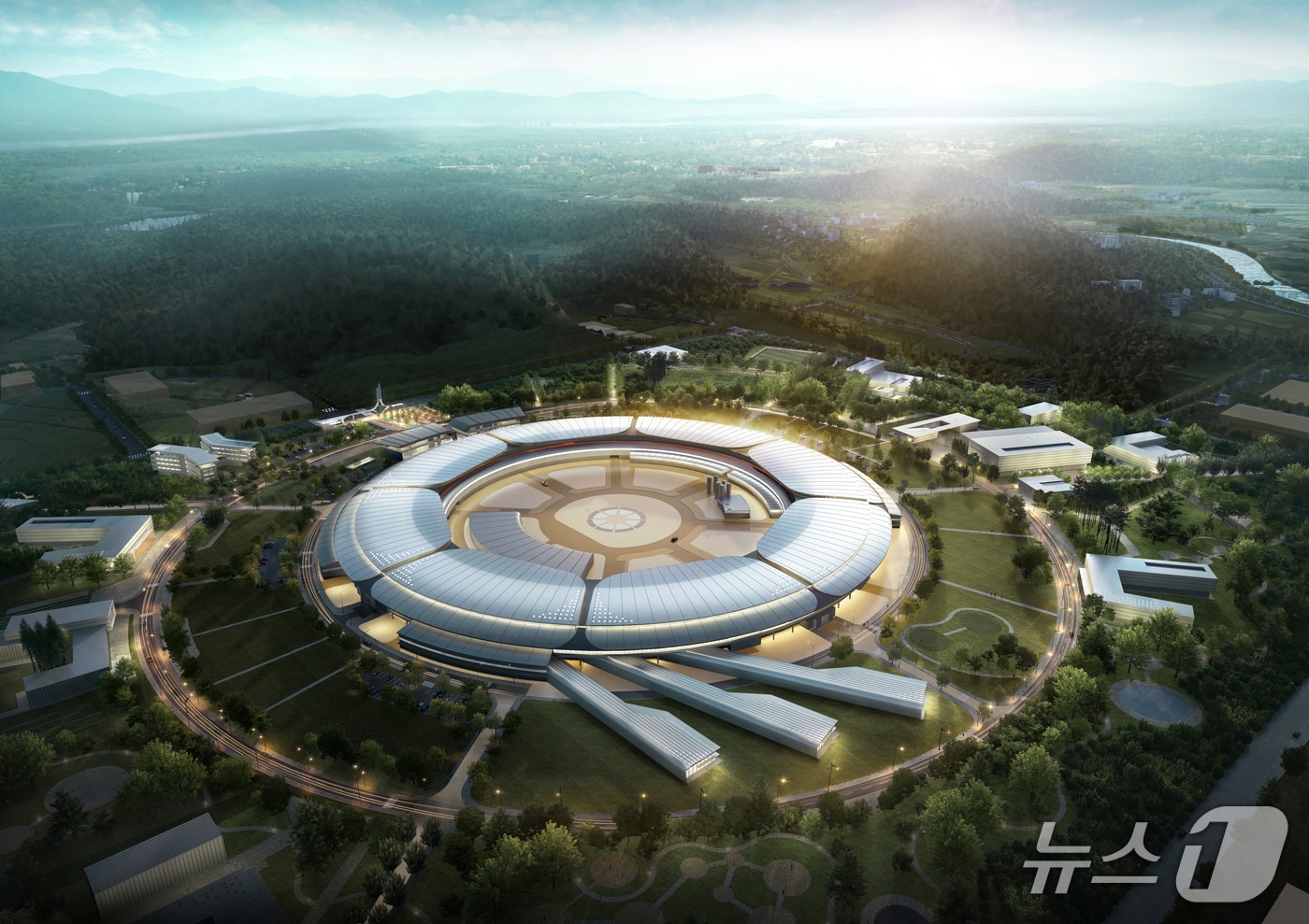 충북 오창 다목적방사광가속기 조감도(한국기초과학지원연구원 제공)