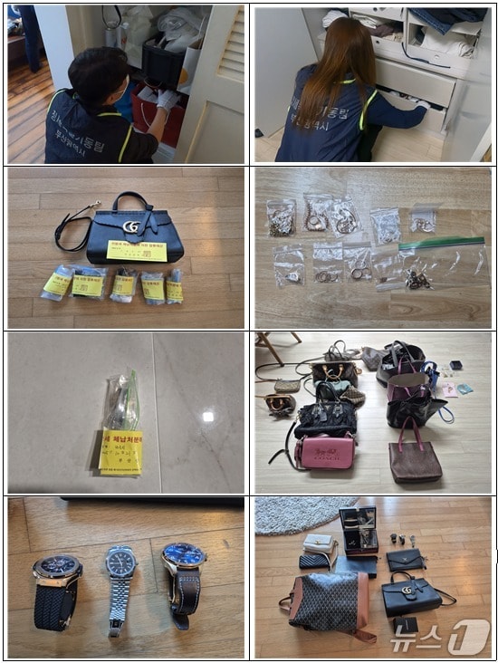 고액체납자 가택수색 및 압류물품 사진.(부산시 제공. 재판매 및 B금지)