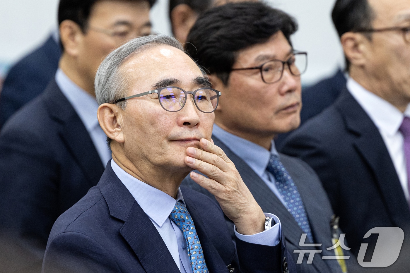 김영섭 KT 대표가 29일 서울 여의도 국회에서 열린 과학기술정보방송통신위원회 과학기술정보통신부 등에 대한 국정감사에 증인으로 출석해 있다. 2025.10.29/뉴스1 ⓒ News1 이승배 기자