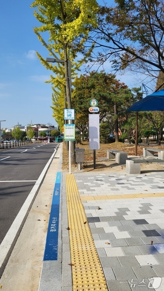 안산대 교내 설치된 시내버스 171번 정류장.(안산시 제공)