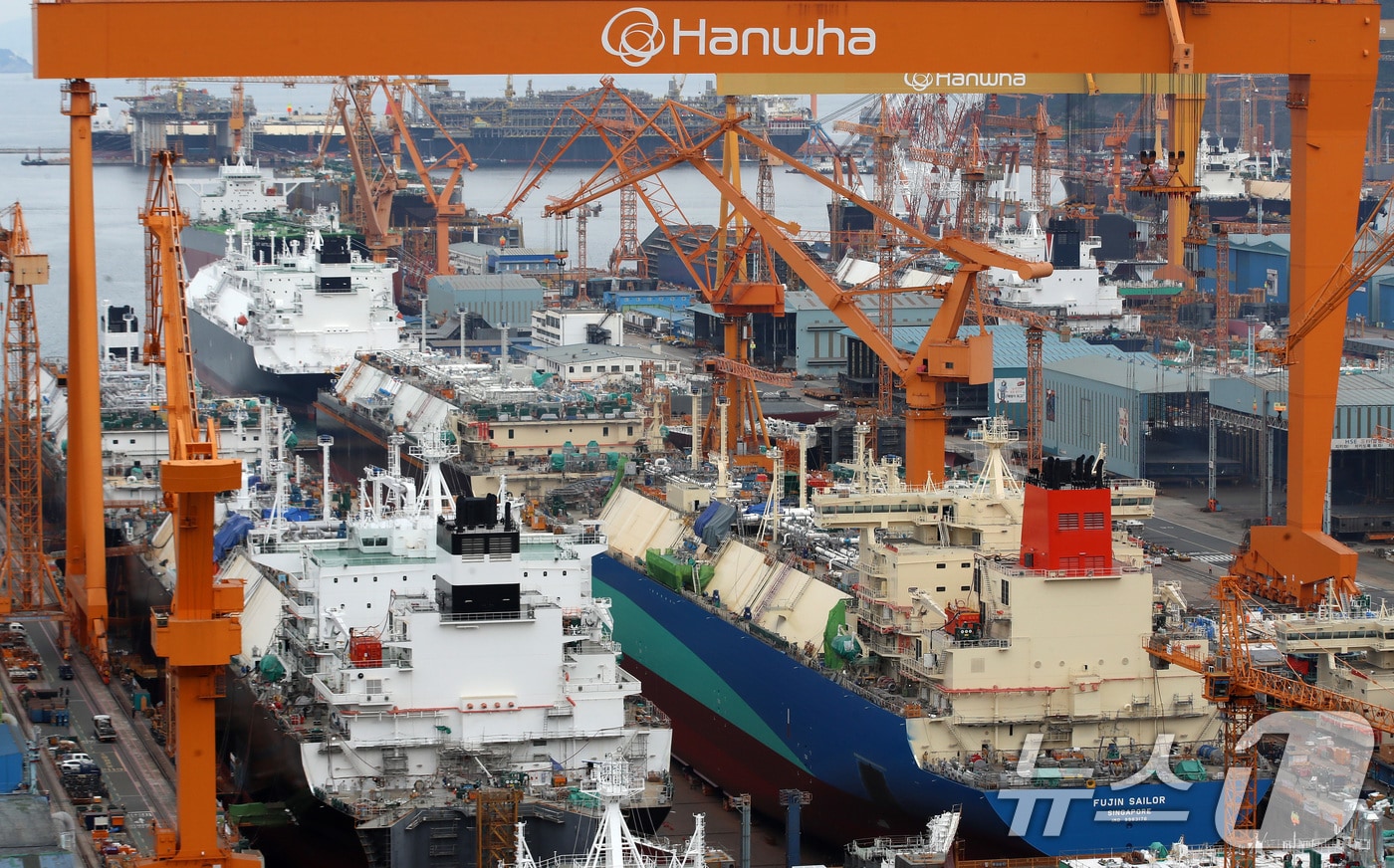 경남 거제시 한화오션 거제사업장 2025.10.30/뉴스1 ⓒ News1 윤일지 기자