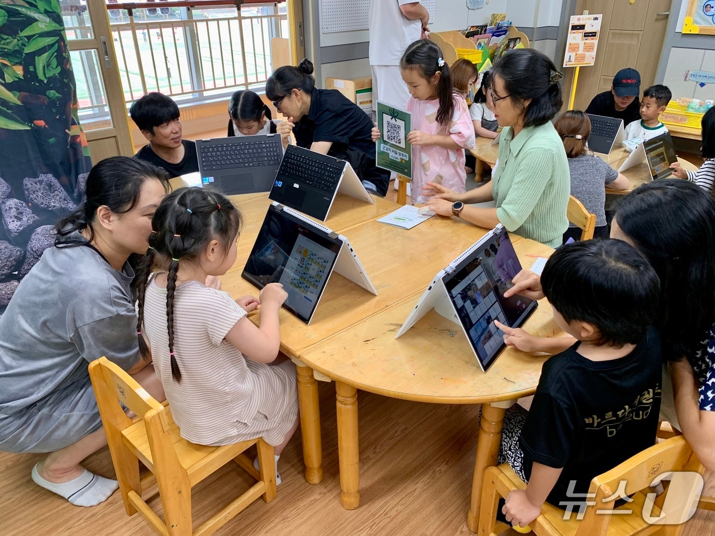 디지털 기반 시범 유치원으로 운영 중인 월랑유치원.(제주도교육청 제공. 재판매 및 DB 금지)