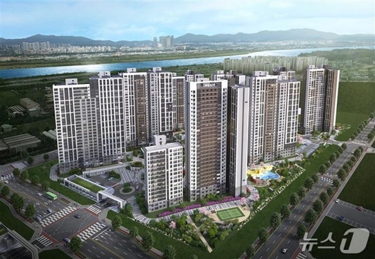 풍무역세권 수자인 그라센트 1차 투시도/뉴스1