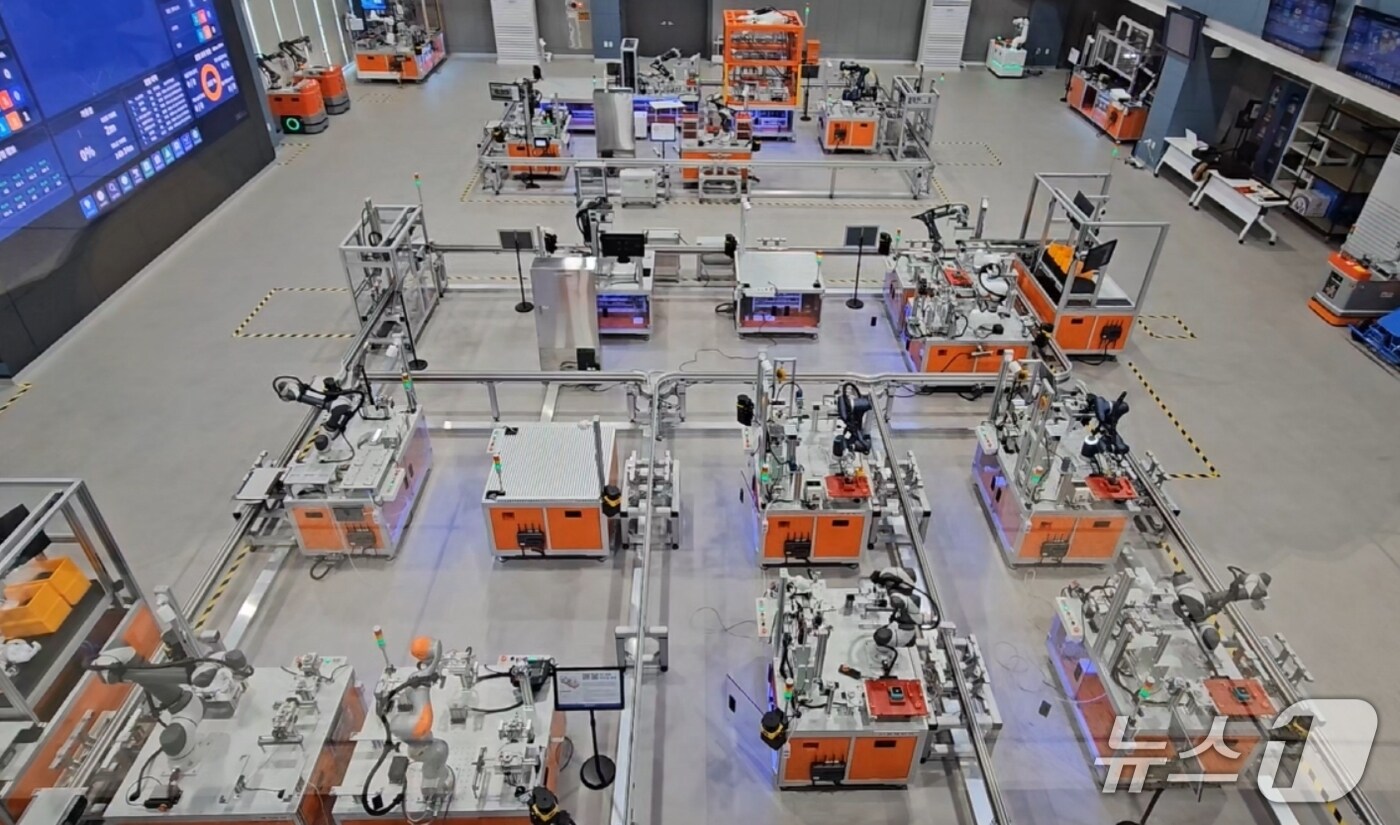 이음 5G 기반의 첨단제조로봇 테스트베드.&#40;로봇산업진흥원 제공, 재판매 및 DB 금지&#41;