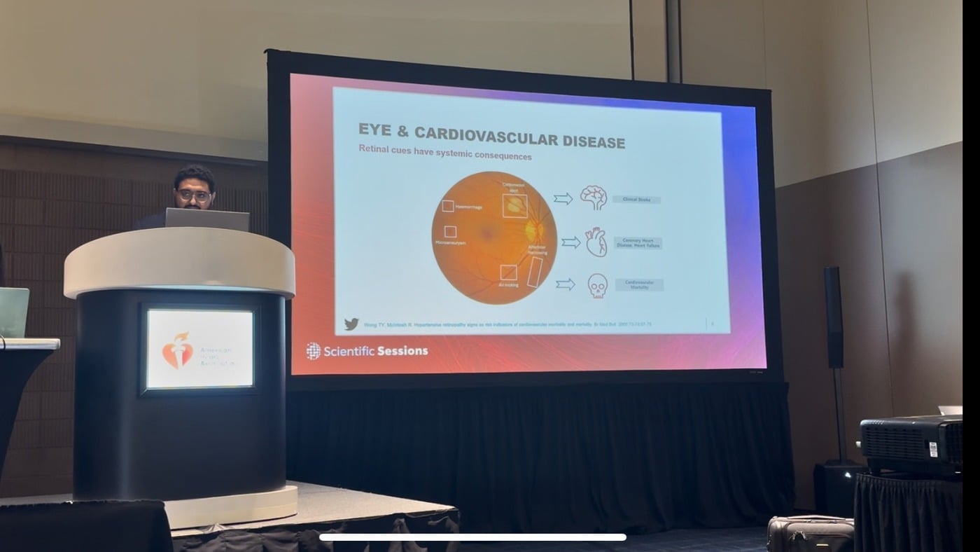  메디웨일의 미국심장협회 연례 학술대회 발표 현장. (메디웨일 제공)