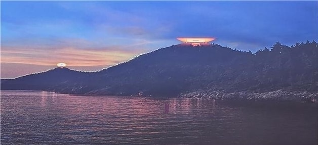 제임스 터렐의 작품 '인공조명과 자연 빛'이 설치될 노대도 조감도.(선문대학교 제공. 재판매 및 DB금지)/뉴스1