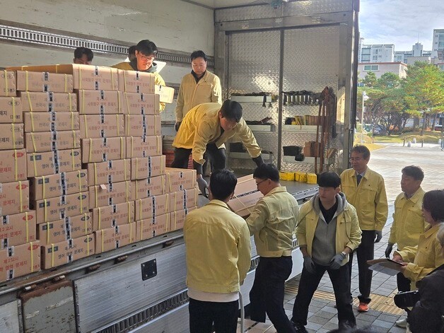 2026학년도 대학수학능력시험 문제지와 답안지가 11일 오후 충북 5개 시험지구에 도착했다.(충북교육청 제공. 재판매 및 DB금지)/뉴스1