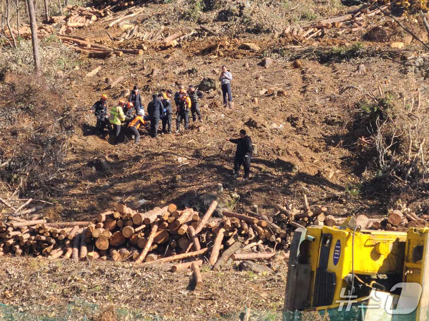 강원 영월군 영월읍 흥월리 사고 현장.(강원도소방본부 제공, 재판매 및 DB금지)