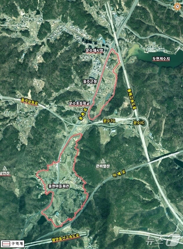 울산 율현구역 도시개발사업 위치도. (울산시 제공. 재판매 및 DB 금지) /뉴스1
