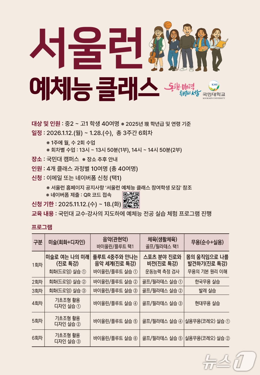 서울런 예체능 클래스.(서울시 제공)