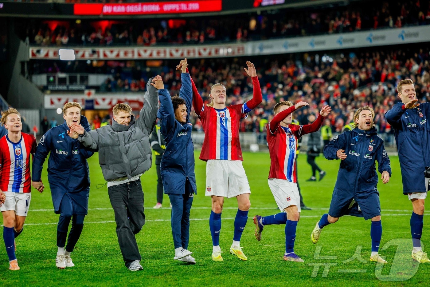 노르웨이 대표팀과 홀란드