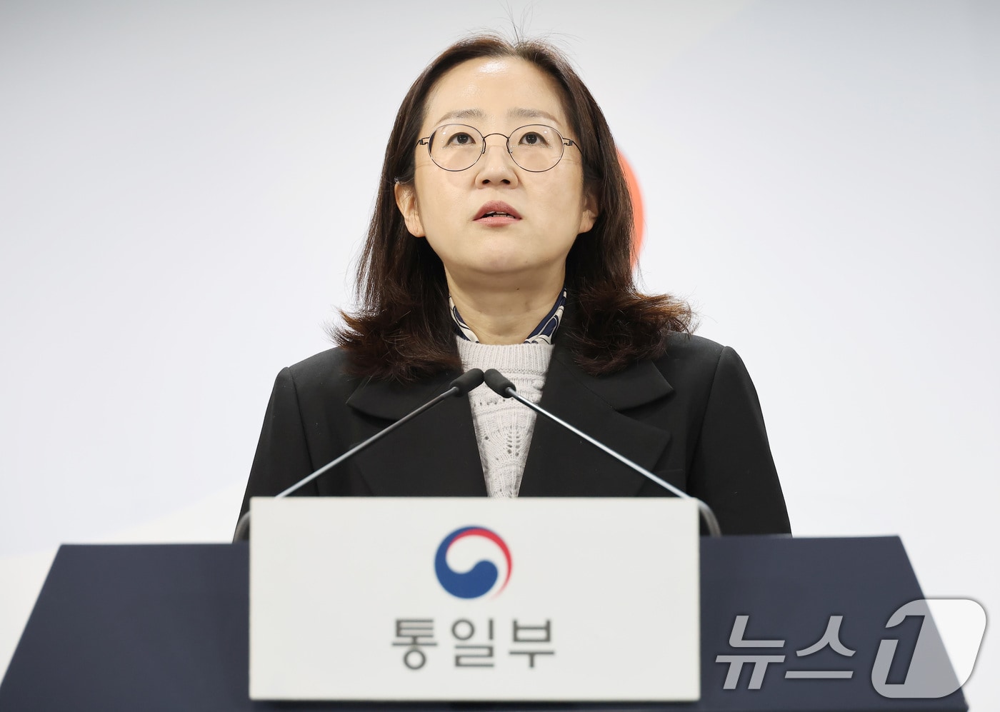 장윤정 통일부 부대변인이 14일 서울 종로구 정부서울청사에서 정례브리핑을 하고 있다. &#40;공동취재&#41; 2025.11.14/뉴스1 ⓒ News1 임세영 기자