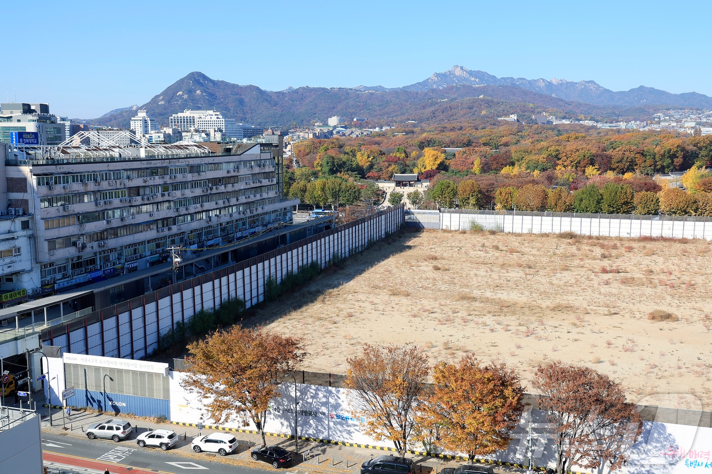  서울 종로구 종묘와 세운 4구역 재개발 공사 현장 모습. /뉴스1 ⓒ News1 박정호 기자