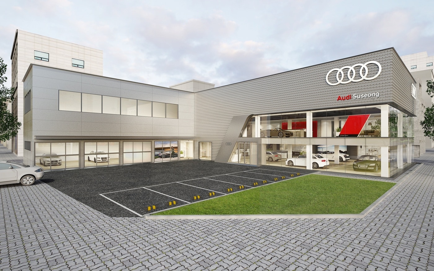 대구 수성 소재 아우디 수성 전시장 전경&#40;아우디 코리아 제공&#41;.