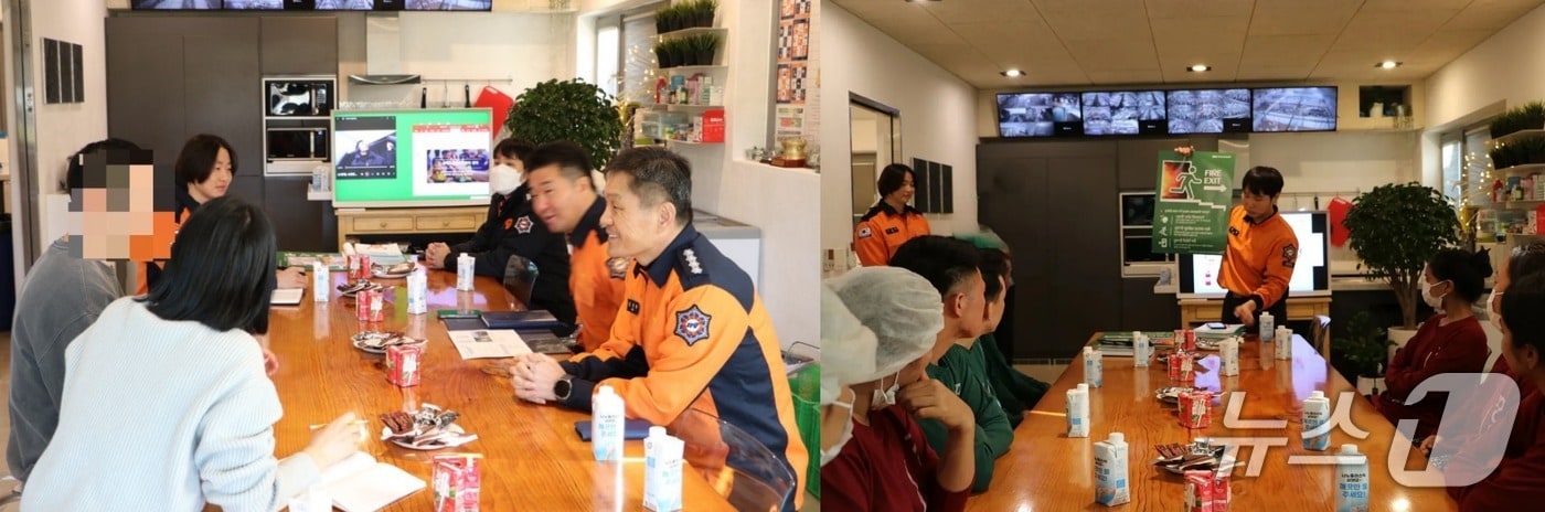 경기 평택소방서가 최근 외국인 근로자가 다수 근무 중인 농업 분야 사업장을 대상으로 화재예방 현장안전지도를 실시하고 있다. (평택소방서 제공. 재판매 및 DB 금지) 2025.11.18/뉴스1