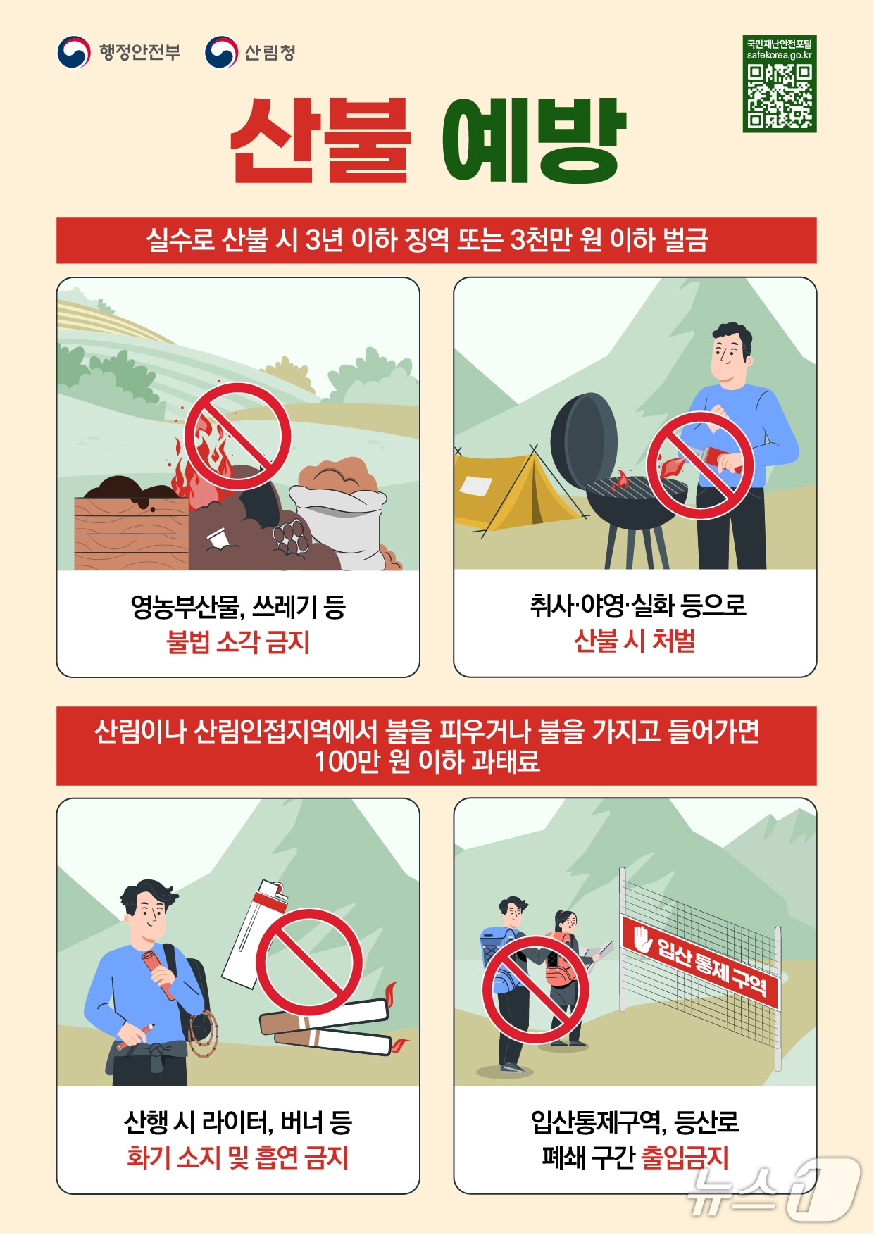 산불 예방 포스터.&#40;춘천시 제공, 재판매 및 DB금지&#41;
