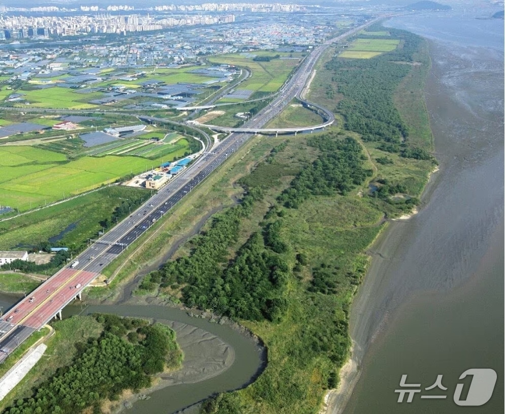 고양시 한강하구 자유로변으로 펼쳐진 장항습지. (고양시 제공, 재판매 및 DB금지)