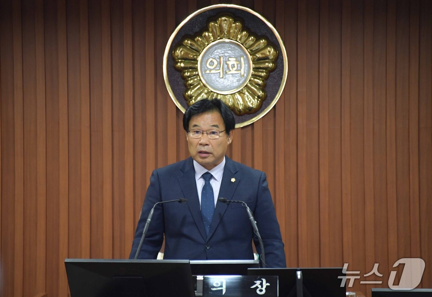 개회사하는 조용훈 의장(논산시의회 제공.재판매 및 DB금지)/뉴스1