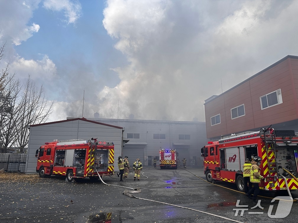  공주 검상동 공장 화재 현장. (공주소방서 제공, 재판매 및 DB금지) / 뉴스1