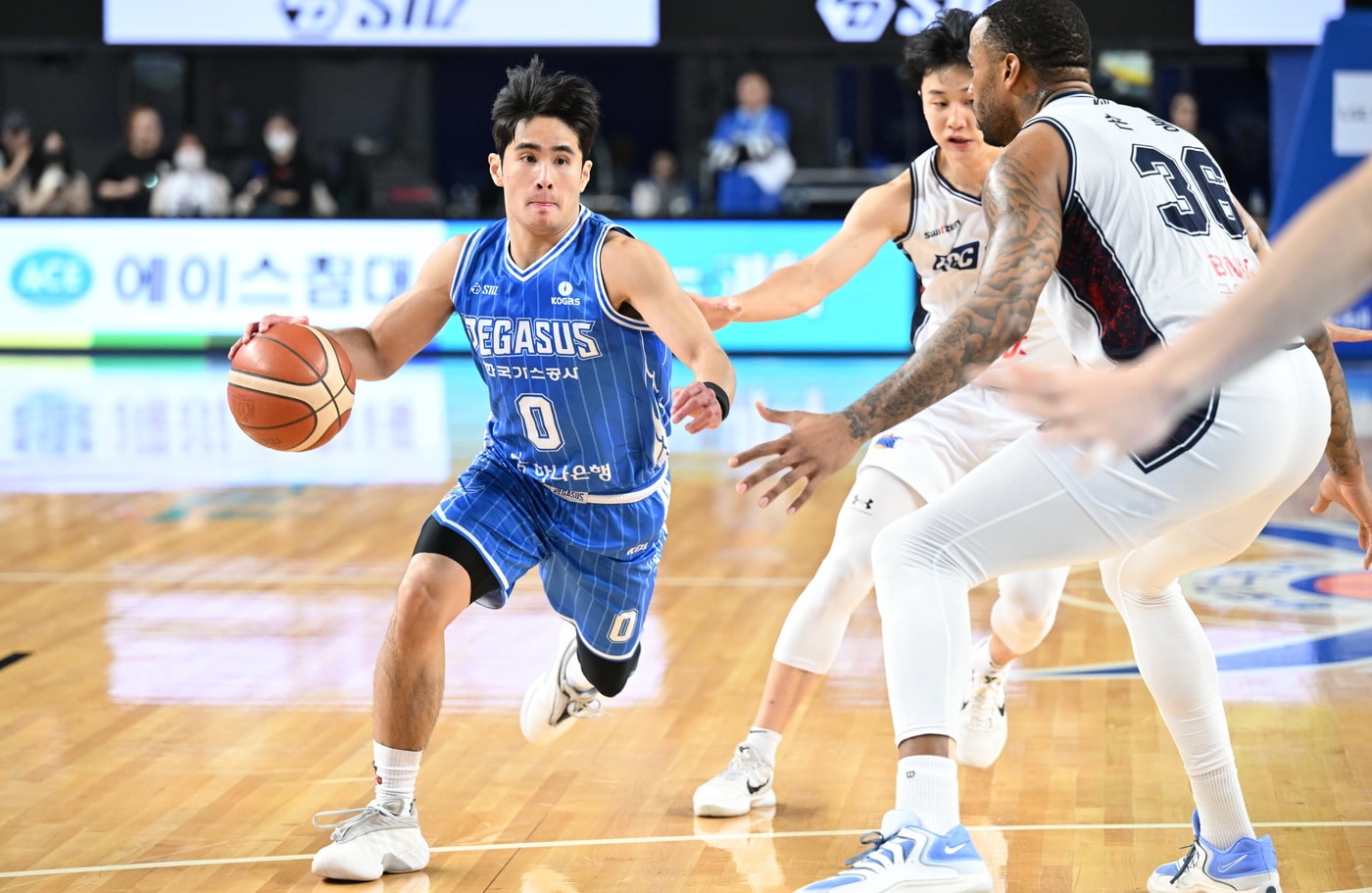 제재금 50만원 징계를 받은 한국가스공사의 샘조세프 벨란겔. (KBL 제공)