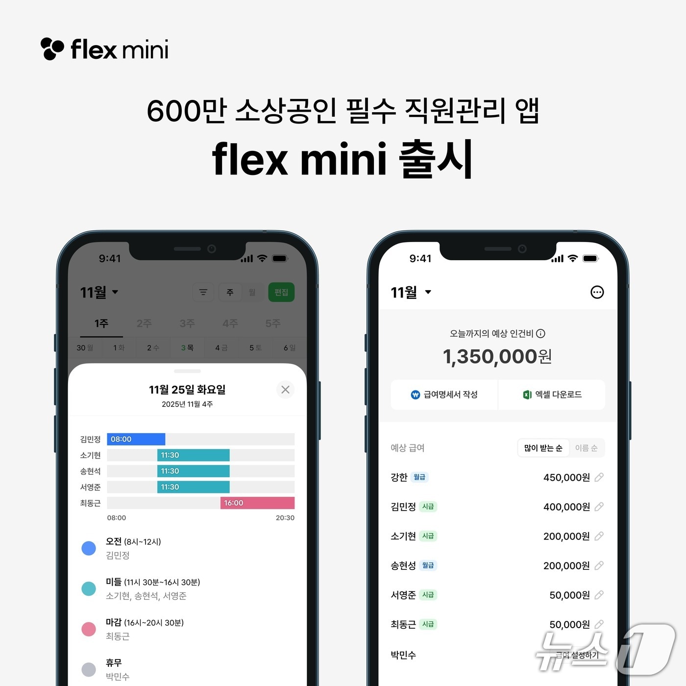 "알바생 출퇴근 기록 쉽게"...소상공인 위한 '플렉스 미니' 출시 - 뉴스 썸네일 이미지