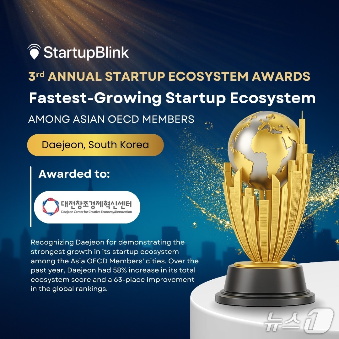 제3회 스타트업 생태계 어워드 수상 안내(대전혁신센터 제공) /뉴스1