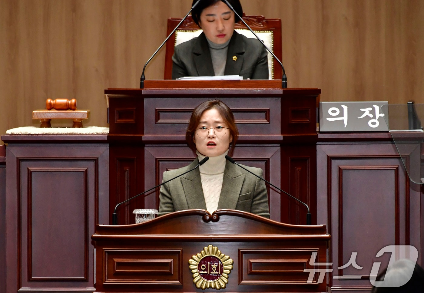 정다은 광주시의원이 26일 제2차 정례회 본회의에서 5분 자유발언을 하고 있다.&#40;광주시의회 제공. 재판매 및 DB 금지&#41; 