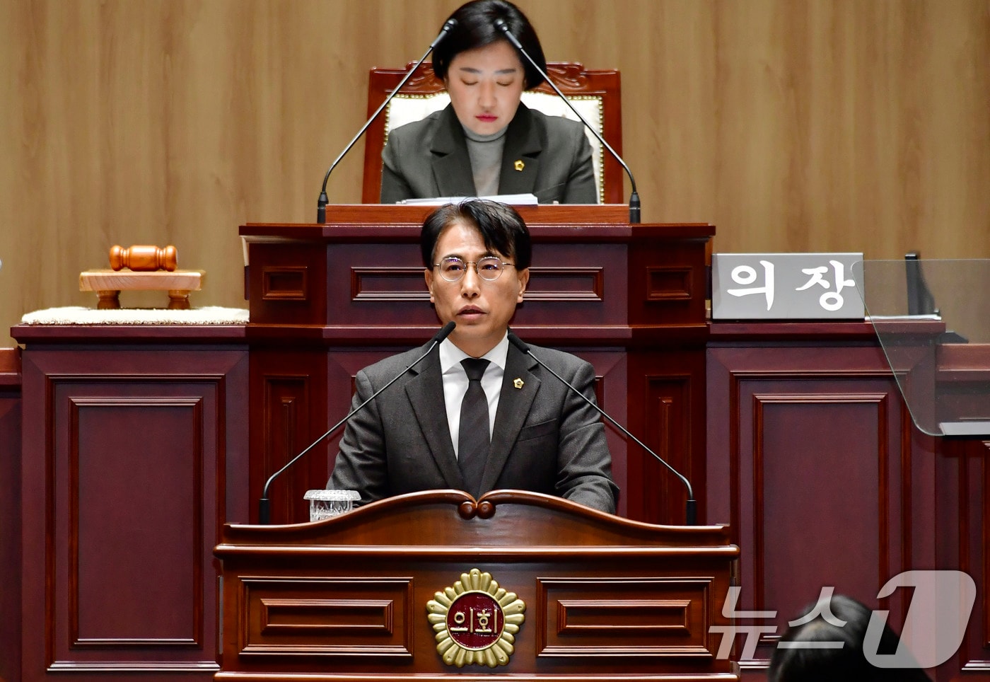 박필순 광주시의원이 26일 제2차 정례회 본회의에서 5분 자유발언을 하고 있다.&#40;광주시의회 제공. 재판매 및 DB 금지&#41; 