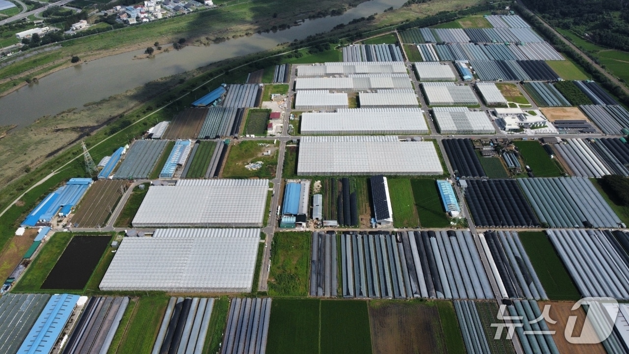 도내 한 집단화 하우스 항공사진(경남도 제공. 재판매 및 DB금지)