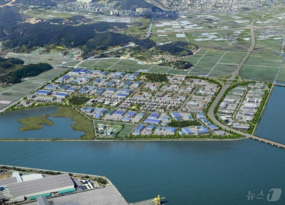 광양 세풍산업단지 조감도. &#40;광양경자청 제공. 재판매 및 DB금지&#41; ⓒ News1 김성준 기자