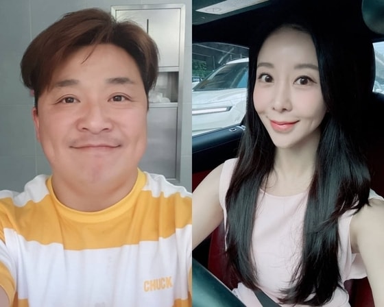 윤정수(왼쪽), 원자현 부부