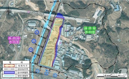 김해시 퇴래 재해위험 개선 지구 정비사업 위치도.(김해시 제공. 재판매 및 DB금지)