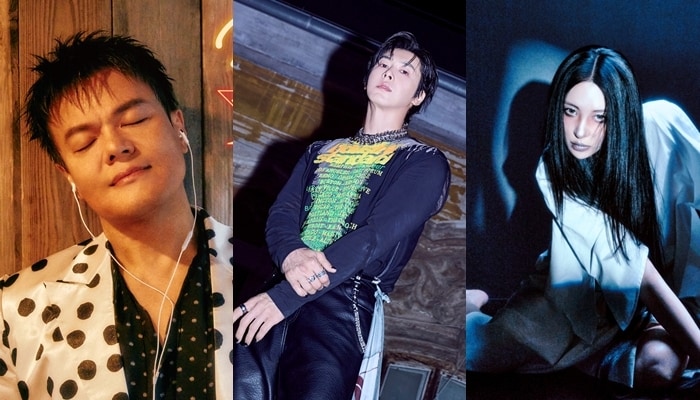 박진영, 유노윤호, 선미(왼쪽부터, JYP엔터테인먼트, SM엔터테인먼트, 어비스컴퍼니 제공)