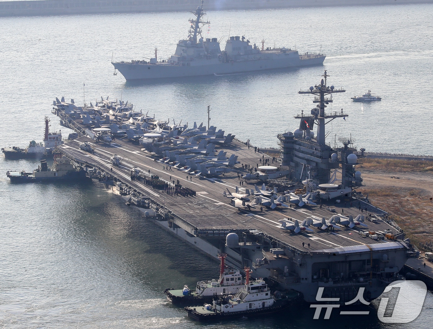 미 해군 핵추진 항공모함 '조지워싱턴함'(CVN-73) 모습 (자료사진) 2025.11.5 ⓒ 뉴스1 윤일지 기자