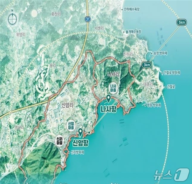  2026년도 어촌신활력 증진사업에 선정된 울주군 신암항·나사항 위치도. &#40;울주군 제공. 재판매 및 DB 금지&#41; /뉴스1