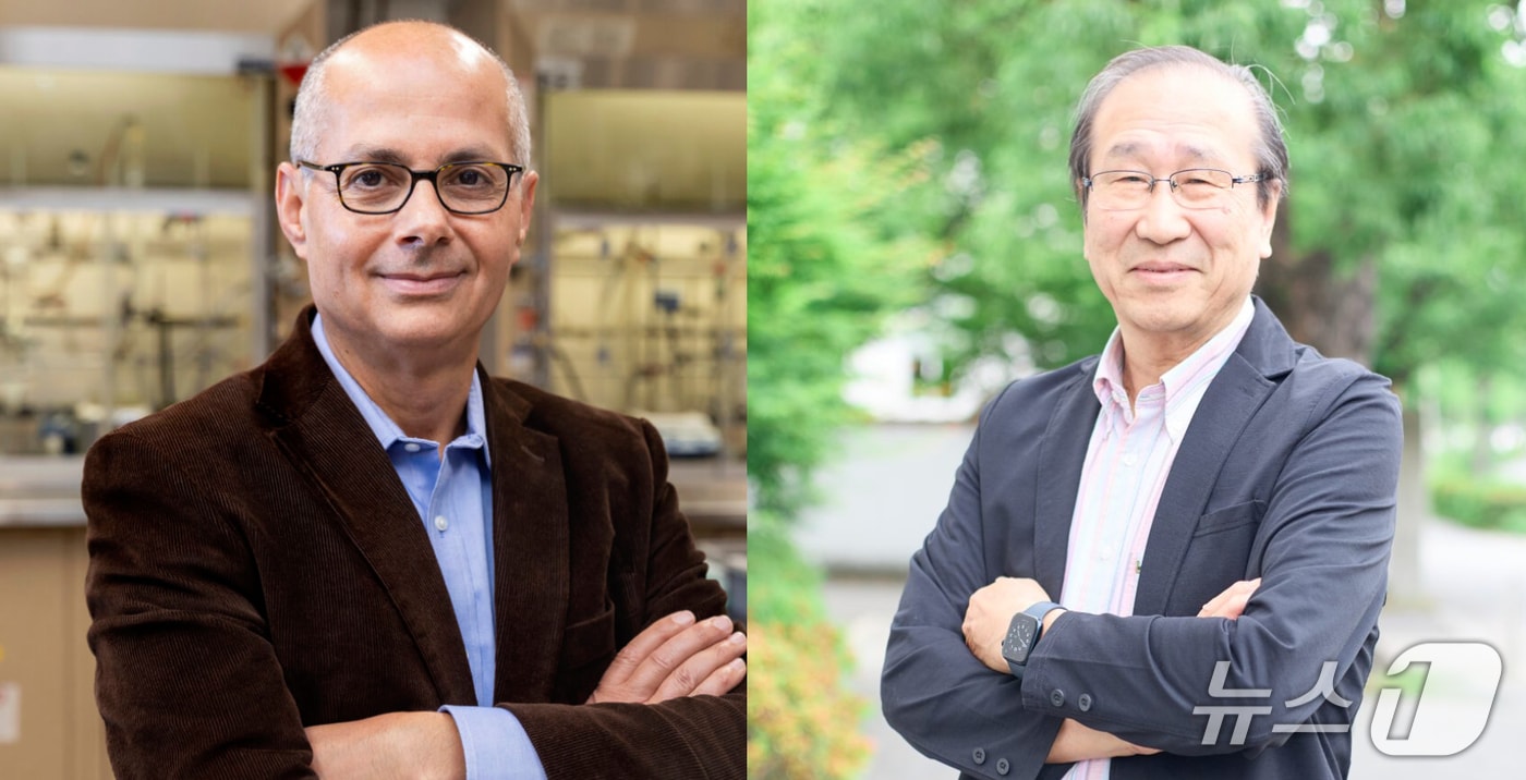 고려대 KU-KIST융합대학원 석좌교수로 초빙된 2025년 노벨화학상 공동 수상자 (왼쪽) 오마르 M. 야기 교수, 스스무 키타가와 교수.(UC 버클리대, 교토대 iCeMS 연구소 각 제공)