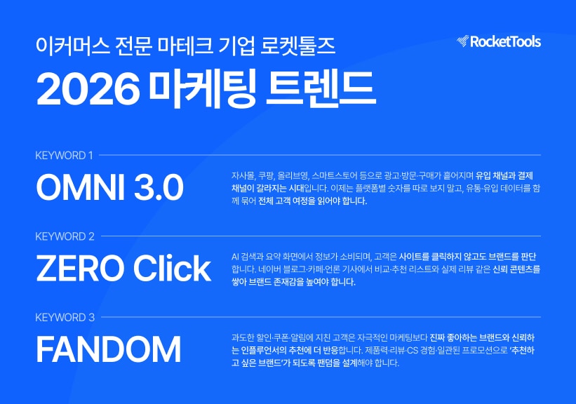 "옴니채널·제로클릭에 주목"...로켓툴즈, 2026 마케팅 트렌드 발표 - 뉴스 썸네일 이미지