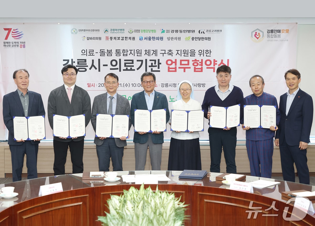 강릉안애통합돌봄 업무협약 당시 자료사진.(강릉시 제공, 재판매 및 DB 금지) 2025.12.11/뉴스1